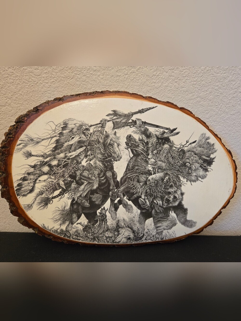 Broken Treaties Linda & Bill O'Neill Lithograph Print On Wood Vintage True West